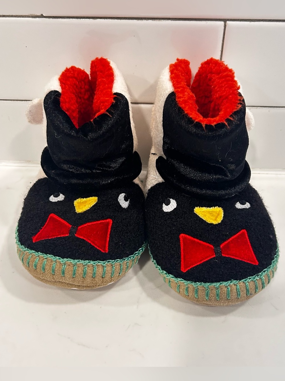 Hanna Andersson Toddler Penguin Slippers Woo Blend Size 9/10